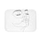 Alt text: Abstract Visage Bath Mat - Minimalist bath mat featuring a line art representation of a human face, adding artistic expression and contemporary style to your bathroom. Size: 24 x 17. High-quality, comfortable, and perfect for all seasons. Makes a great gift. Shop more at BenCPrints.