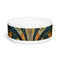 Art Deco Ceramic Pet Bowl with Abstract Paws Design