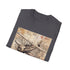 Charcoal cotton t-shirt with vintage airplane design inspiring wanderlust