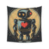 Vintage Robot Tapestry - Heart of Steel: Retro Futurism Decor for Nostalgic Home Ambiance