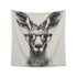 Quirky Hipster Roo Kangaroo Tapestry - High-quality, stylish decor for all seasons - Makes a great gift - Available in 34 x 40 and 57 x 57 sizes