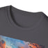 Charcoal cotton T-shirt with ethereal El Nido sunset graphic