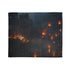 Floating Lanterns Guiding Ghost Ship Plush Fleece Throw Blanket