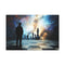 Chess Game Between Gods and Stars Stretched Canvas Wall Art