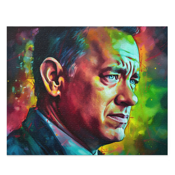 Tom Hanks Neon Watercolor Puzzle | Puzzle | Back-to-School, Fall Picks, Games, Holiday Picks, Home & Living, Puzzles, TikTok, Valentines Day, Valentines Day Picks | Prints with Passion