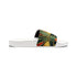 Men's Black Removable-Strap Sandals: Sublimated all-over print, durable PU outsoles.