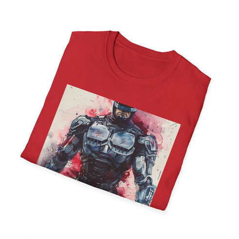 Charcoal RoboCop T-shirt with crew neck regular fit cotton material
