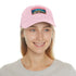 Great Barrier Reef coral design baseball cap in white and light brown.