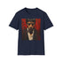 Scarface painting t-shirt in charcoal, available in size small.