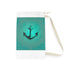 Nautical anchor print laundry bag for college students & travelers - keep laundry organized on the go