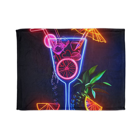 Vibrant genesis neon RGB tropical dreams blanket for Mother's Day rest.