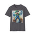 Charcoal Luigi ghost-hunting t-shirt with cotton crew neck and Poltergust design
