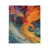 Phoenix Reborn in Waterfall of Color — Plush Fleece Throw Blanket — Product Detail View 7