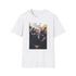 Charcoal cotton crew neck tee featuring Joe Biden watercolor artwork