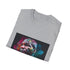 Charcoal cotton T-shirt with vibrant neon Mike Tyson design