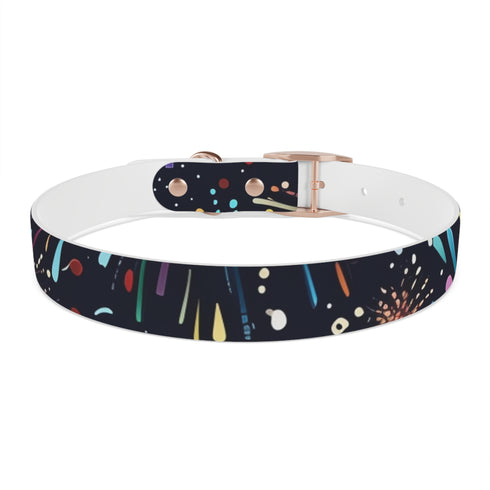 Vibrant Fireworks Dog Collar for stylish pups who love to party.