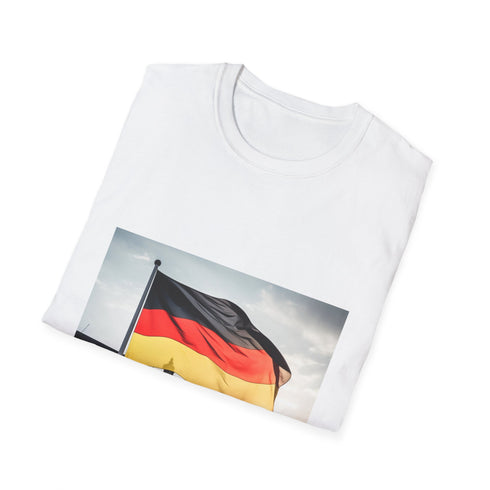 Black XL Teutonic Tapestry T-Shirt, Symbol of German Unity & Strength.
