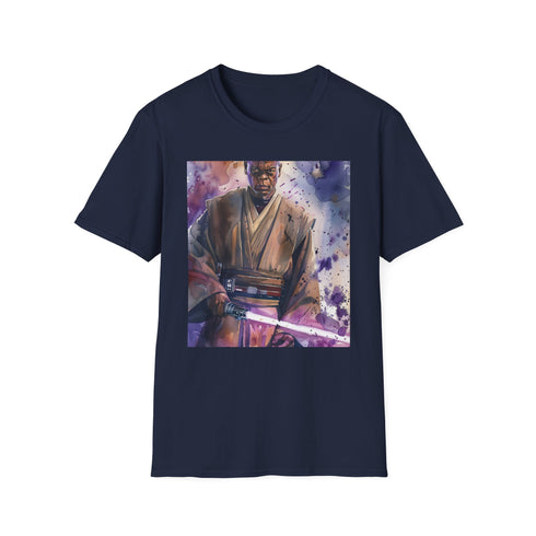 Charcoal cotton T-shirt featuring Jedi Master illustration regular fit crew neck