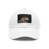 Neon watercolor Trex baseball cap with light brown rectangle patch.