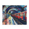 London Underground watercolor puzzle featuring iconic transportation system, 120 pieces.