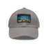 Great Barrier Reef Adventure Baseball Cap in White with Light Brown Patch