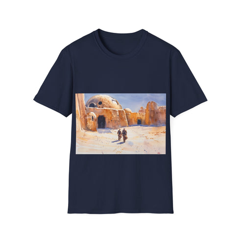 Desert Planet Adventure Tee, Charcoal, Crew Neck, Regular Fit, Tatooine Star Wars.