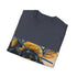 Vibrant charcoal bumblebee watercolor tee for summer style statements.