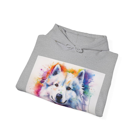 Smiling Samoyed Cloud Hoodie in Navy, size S for Men and Women