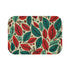 Stylish autumnal bath mat with leaf pattern in rich tones.