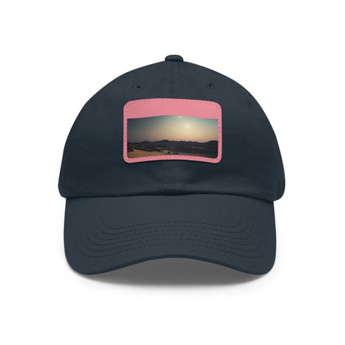 Desert Dreamer Full Moon Baseball Cap in white with rectangle patch