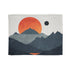 Minimalist sunrise-themed blanket for cozy indoor rest, 30'' x 40''.