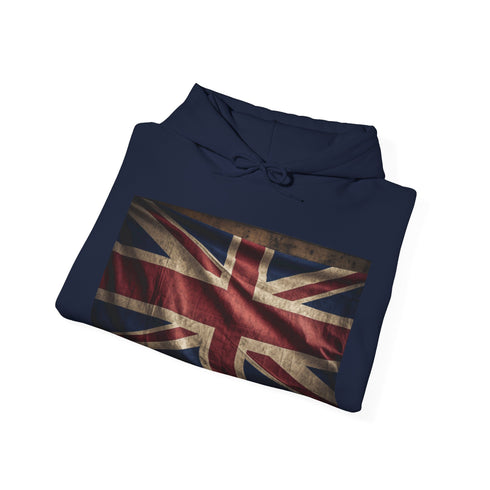 Classic Navy Union Jack Hoodie, Unisex Regular Fit Men's & Women's Fashion.
