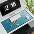 Vibrant Koi Fish Swimming in Sky — XL & XXL Desk Mat — 3mm Non-Slip Natural Rubber Base Detail