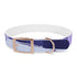 Lavender Fields Dog Collar: Stylish M Size Black Onyx Design.