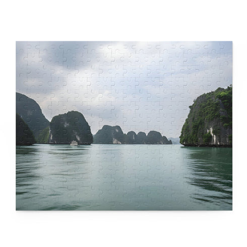 Emerald waters and cliffs jigsaw puzzle, perfect for travel lovers.