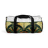 Art Deco geometric print duffel bag for chic urban travelers.