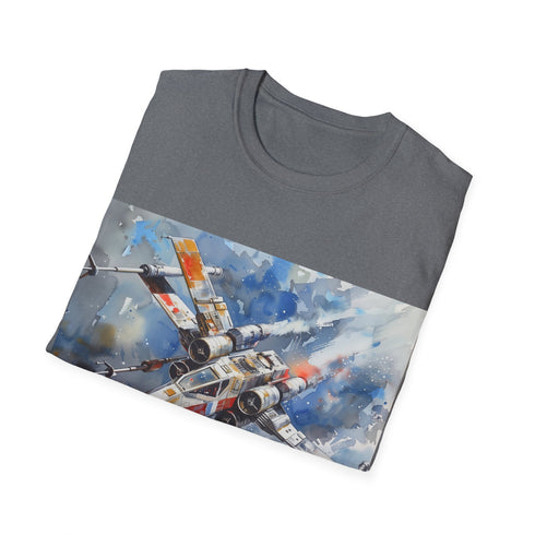 Galactic XWing Adventure Tee in Charcoal cotton. Men's size Small.