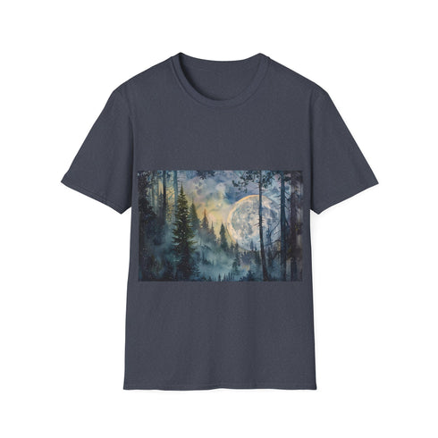 Ewok Adventure Tee: Charcoal cotton crew neck shirt for summer.