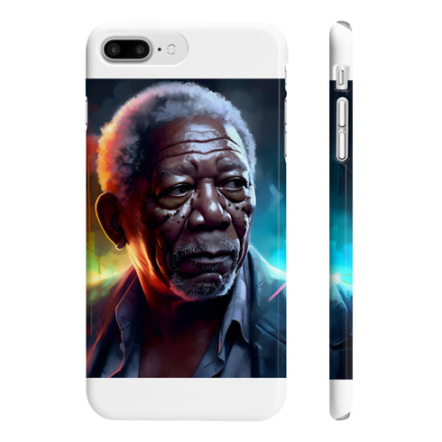 Neon Mind Morgan Freeman iPhone Case - Vibrant Watercolor Slim Design