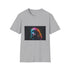 Watercolor Poodle Playtime T Shirt in Charcoal for Summer Fun