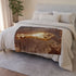 Mystic Key Floating over Canyon Altar Plush Fleece Throw Blanket