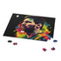 Vibrant Messi watercolor puzzle with neon colors - 10" x 8"