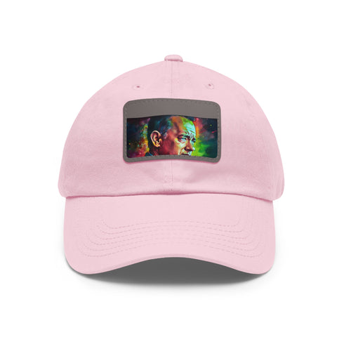Vibrant neon watercolor baseball hat inspired by Tom Hanks.