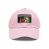 Vibrant neon watercolor baseball hat inspired by Tom Hanks.