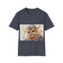 Charcoal Chewbacca watercolor t-shirt featuring vivid Wookiee design in cotton