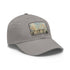 Watercolor cotton hat with Buckingham Palace and light brown rectangle patch.