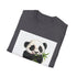 Charcoal panda graphic T-shirt featuring bamboo scene in soft breathable cotton
