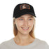 Galactic Princess Leia embroidered baseball cap in white with light brown patch.