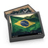 Brazil Flag Jigsaw Puzzle, 10x8 inches, 120 pieces, vibrant colors.
