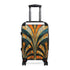 Abstract art deco patterned black small suitcase for chic travel.